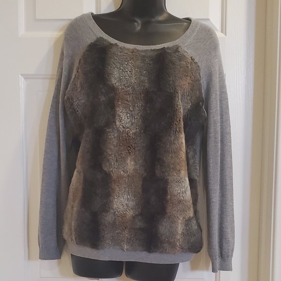 Bar III Faux Fur Sweater - Picture 1 of 2